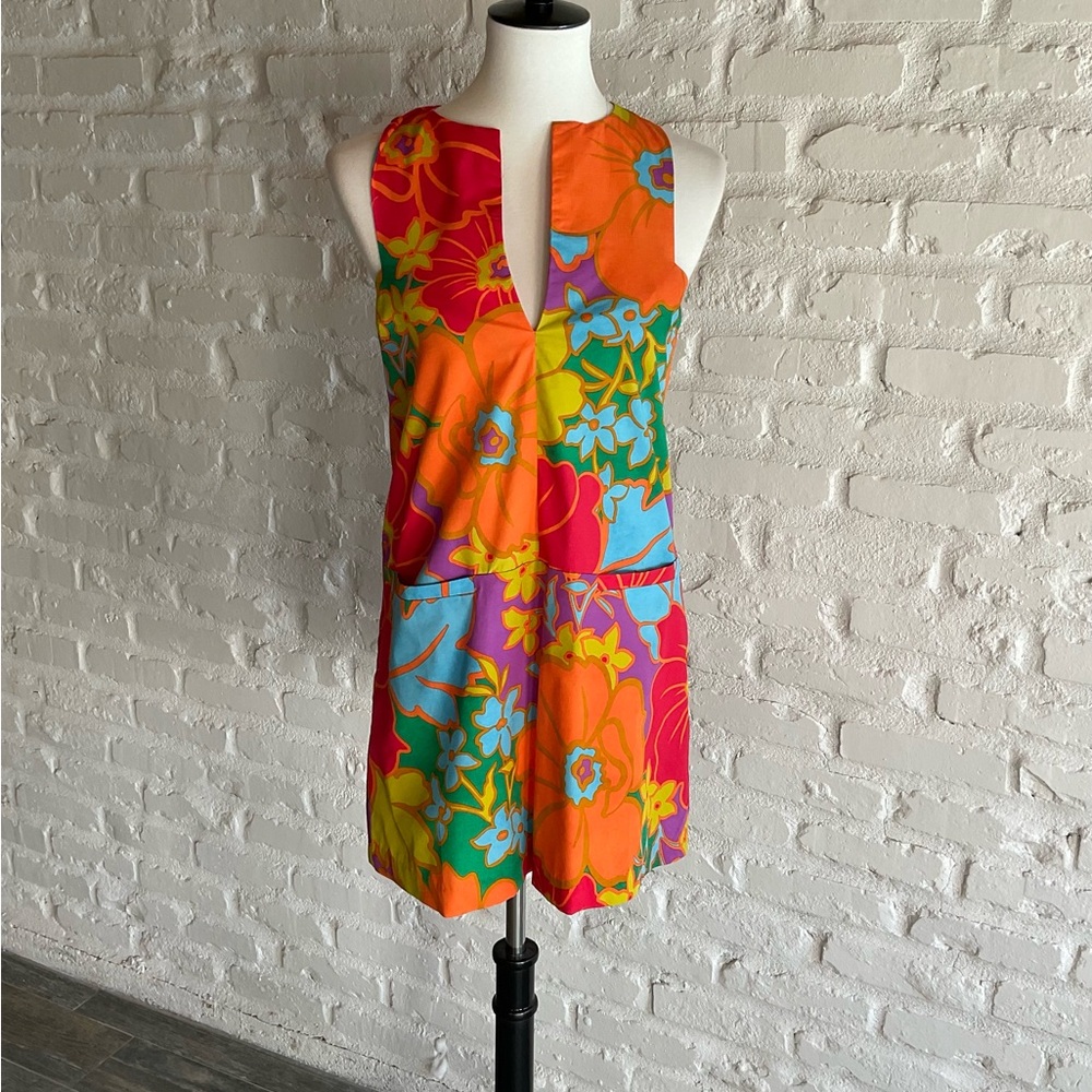 Vibrant Floral Sleeveless Dress